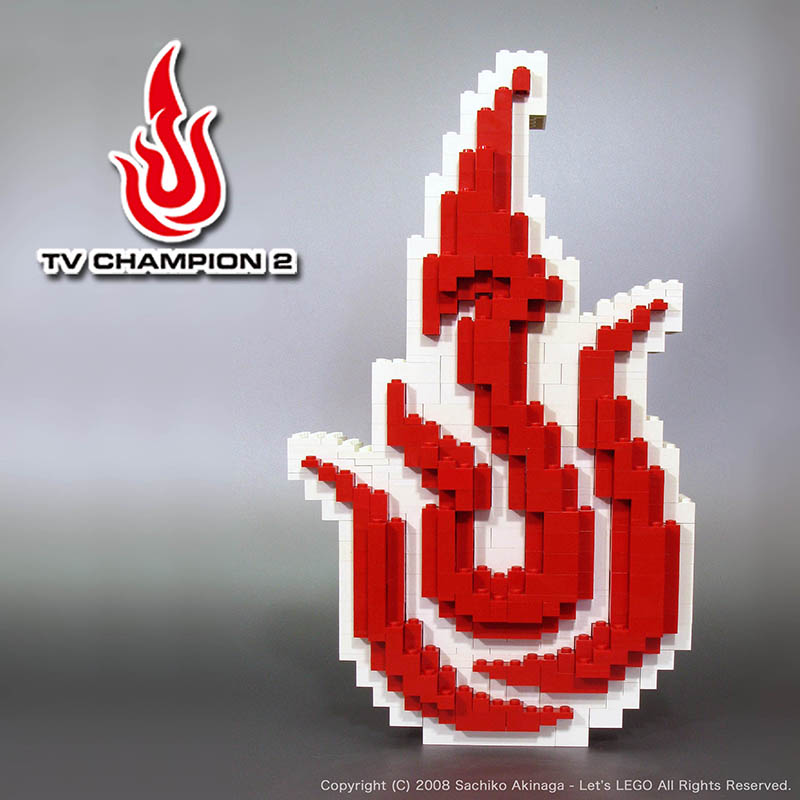 Lego model -  Flame Logo for TV Champion 2