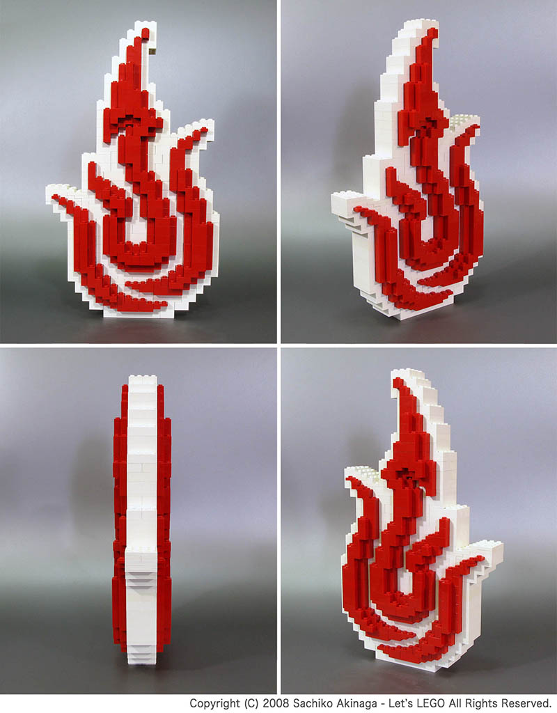Lego model -  Flame Logo for TV Champion 2