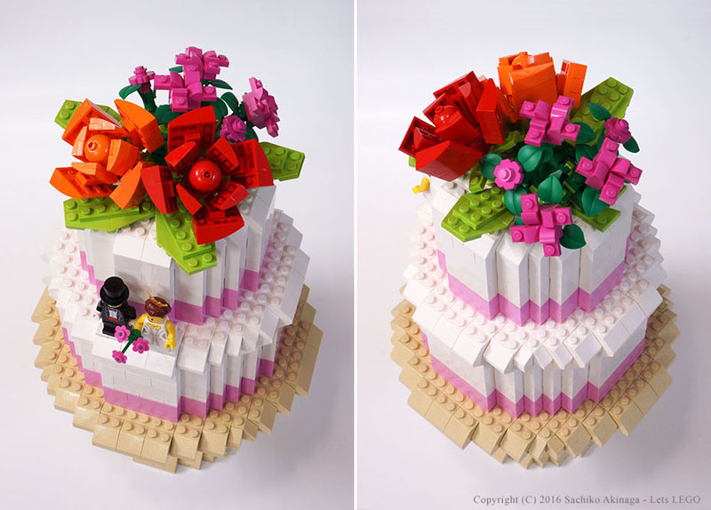 lego Flower Wedding Cake