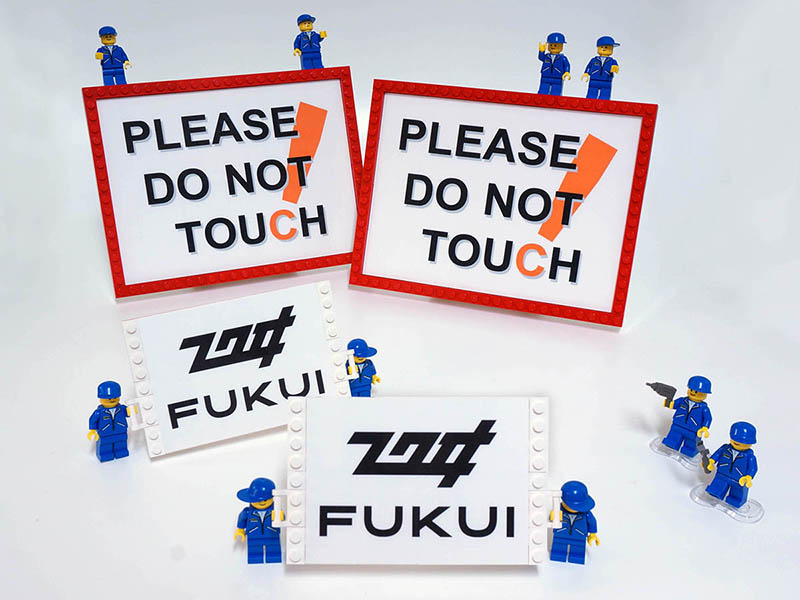 Lego model, Caution Signs & New Logo Plates,