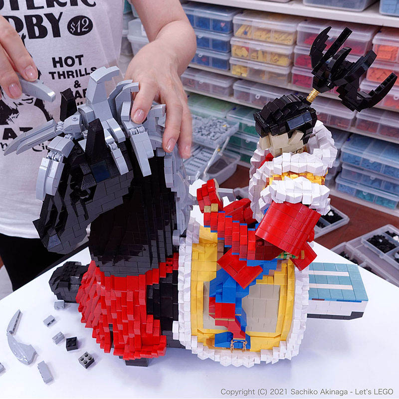 Lego figure model , Keiji Maeda and Matsukaze (�O�c�c�� �� ����) 
for the jump comics 