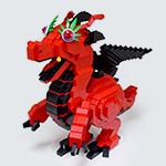 Red dragon lego model