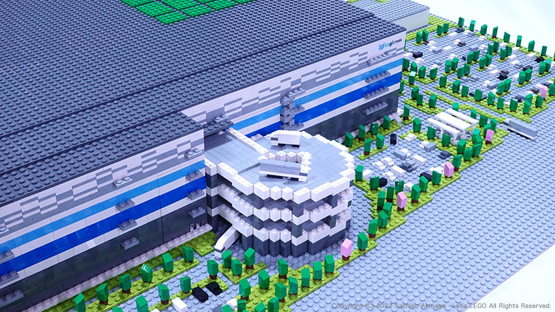 Lego model  - Mitsubishi Estate.  Logistics facility, Logicross Zama